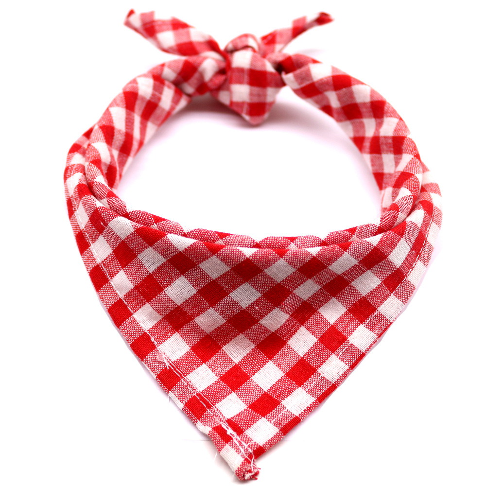 British Style Cotton Lattice Pet Scarf display picture 5