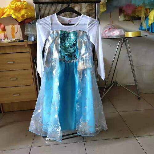 European and American foreign trade children's clothing girls princess skirt Frozen new dress children's dress drop shipping