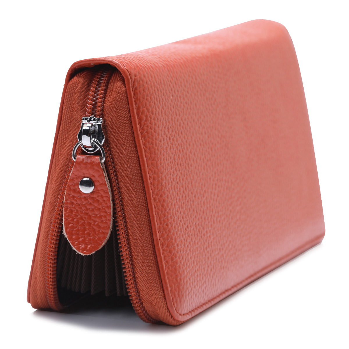 165g Weight Polyester Lining Material Zipper Closure Type Business, Travel Occasion Leather Material Solid Color Pattern Unisex Gender Fashion Style Square Shape Coffee, Pink, Purple, Red, Blue, Black Color Anti-rfid Creative Men's And Women's Leather Long Wallets Multi-function Zipper Wallet 44