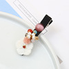 Cute fashionable hairgrip from pearl, 2021 collection, Korean style, flowered, internet celebrity, wholesale