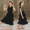 Children's summer clothing, cotton long skirt, beach dress, 2023, suitable for teen, Korean style