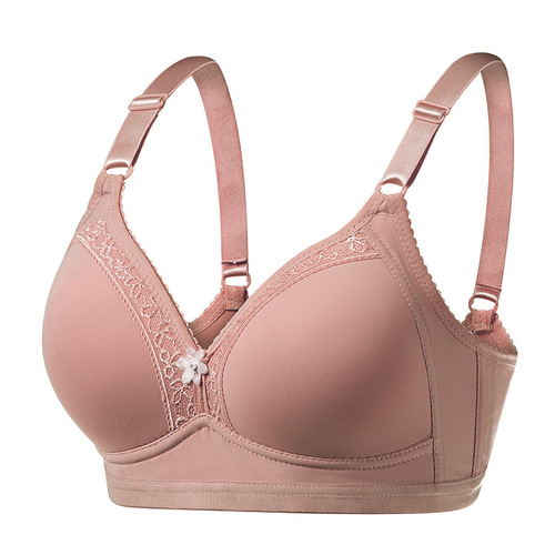 Cross-border new style large size no wire bra for middle-aged and elderly people push up large size large cup thin cotton no wire bra