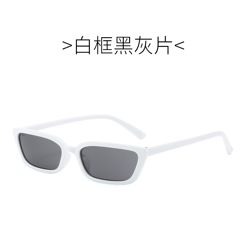 97033 transfronteriza plástico retro gato oreja gafas de sol Nueva moda europea y americana transparente color océano pieza pequeño marco gafas de sol