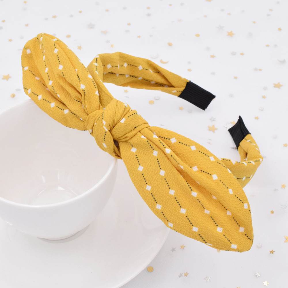 Fashion Spotted Cross  Simple Fabric Wide-sided Knotted Headband Wholesale display picture 7