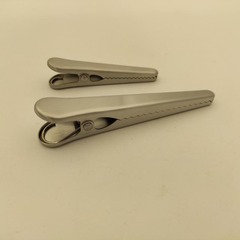 大號不鏽鋼砂光鏡光封口夾鱷魚奶粉夾鋸齒夾鍍金夾回力夾冰箱夾