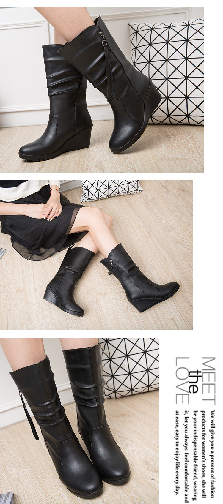 Bottes femme en PU artificiel - Ref 3355402 Image 21