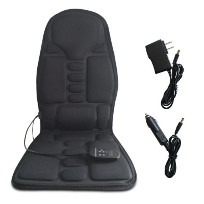 Cojín de masaje para coche, respaldo masajeador cervical y lumbar, asiento vibrador portátil