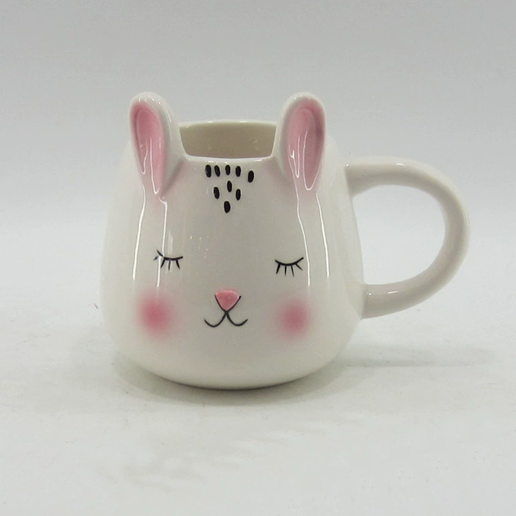Factory direct cup export Baiyun soil cup painted lamb cup lamb shape ceramic mug cup