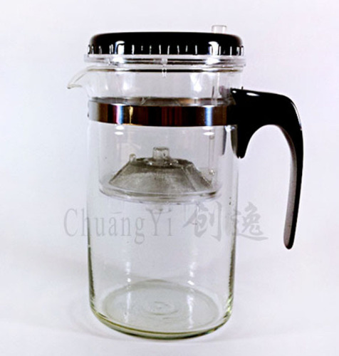 Factory direct sales elegant cup teapot 500ml Chinese exquisite cup elastic tea leakage heat-resistant glass flower teapot
