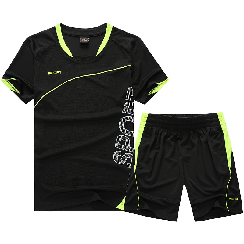 Заказать футбольную форму, спортивный костюм, мужской повседневный тонкий комплект из двух предметов, женский быстросохнущий свободный летний фитнес.