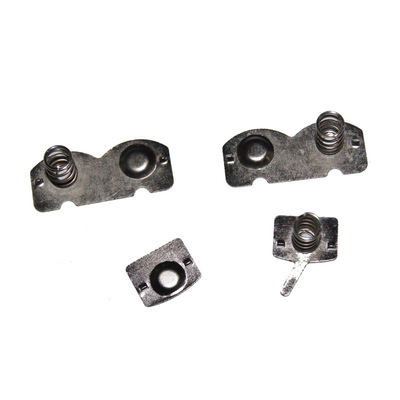 固定彈簧片 65錳彈簧鋼片高彈性不鏽鋼彈片 猝火定做正負極