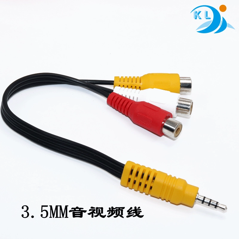 Производители поставляют 3,5 мм один-три AV патч-корда красный, белый и желтый видео шнур Lotus Женский аудио патч-корд