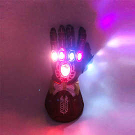 复仇者联盟4pvc钢铁侠灭霸发光手套thanos无限战争手套带灯