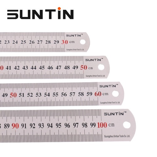 Steel ruler 1 meter stainless steel ruler thickened long steel ruler 30cm/50/60/1.5 meters 2 meters iron ruler small