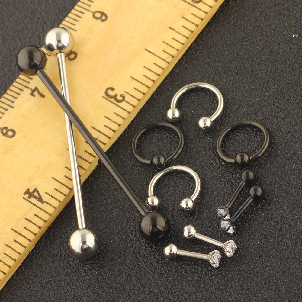 Labret piercing jewelry detail image