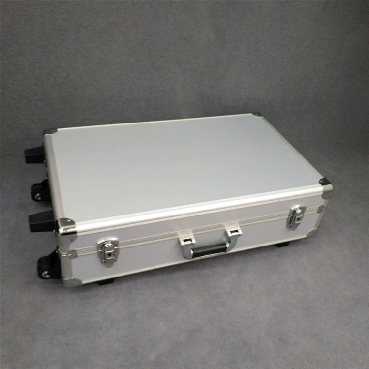 Manufacturer supplies aluminum alloy built-in trolley case, eva shock pad, fragile packaging instrument case processing