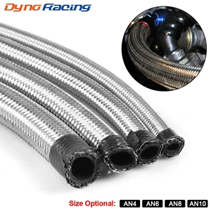 Factory direct supply double-layer braided stainless steel Teflon fuel pipe 1 meter oil cooler high pressure oil pipe AN4-AN10