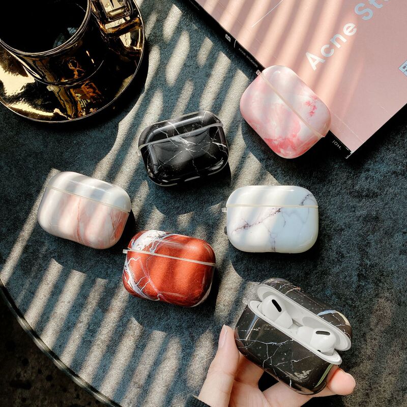 Cross-border new AirPods Pro protective cover marble tpu Apple Bluetooth headset 3 generation earphone case