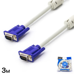 VGA cable manufacturer 3+4 VGA cable 3 meters Pin-to-pin VGA computer connection cable Video cable VGA high-definition cable