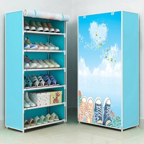 New Yarui Fan Simple Shoe Cabinet Non-woven Shoe Rack Dustproof Shoe Rack Thickened Increased Combination Storage Cabinet