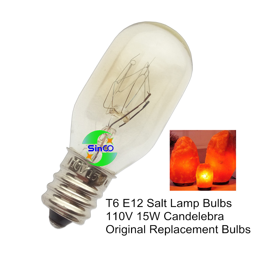 T20 110V/120V15W25W E12 T6 Salt Lamp Bulbs 盐灯香熏灯小夜灯