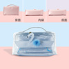 Fresh transparent pencil case for elementary school students, polyurethane handheld cute swan with letters