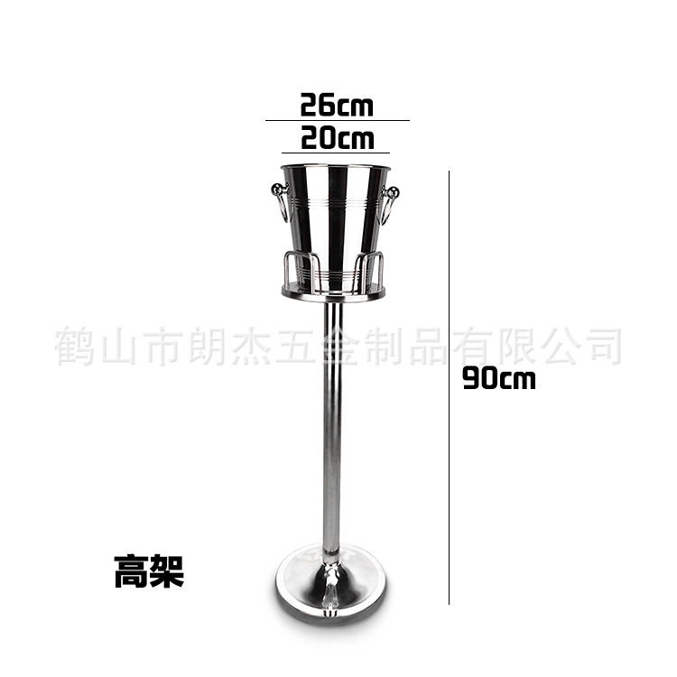 Ventas directas de fábrica transfronterizas acero inoxidable champán europeo estante de cubo de champán de lujo estante de cubo de hielo americano en stock