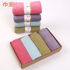 巾派新品提花玉米絨抹布30*40 吸水不易掉毛清潔巾 禮盒裝滿