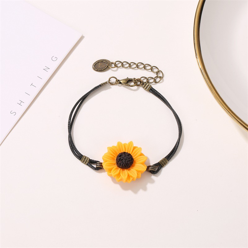 Cute Sunflower Alloy Bracelet Wholesale display picture 6