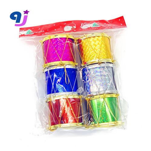 Christmas snare drum, Christmas decorations, thunder-colored snare drum, Christmas decorations, package tree accessories, factory direct sales