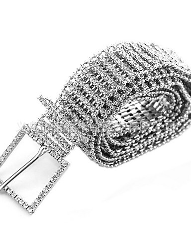 El cinturón de diamante de cristal se puede ampliar con hebilla de diamante