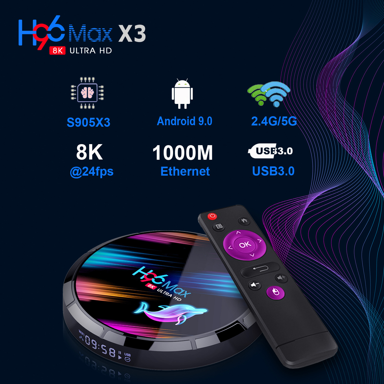 TV Box H96 Max 3 Android 9 - Ref 3424432 Image 7