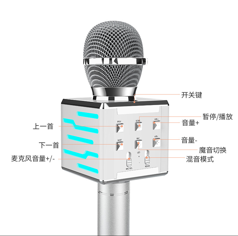 私模DS868音箱话筒一体式高配升级版大喇叭大音量无线蓝牙麦克风详情15