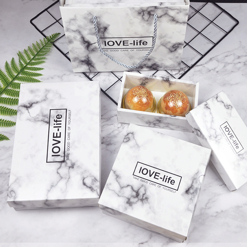 厂家定制生产高档礼品盒 新款大理石纹首饰包装盒子  可烫金logo