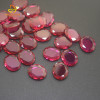 Manufacturer customized 5#Red Gang Jade Oval Two -flat Planet Nude Artificial Gem -shaped Egg -shaped Gallery Jewelry Accessories