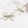 Hairgrip from pearl with bow, hair accessory, hairpins, internet celebrity