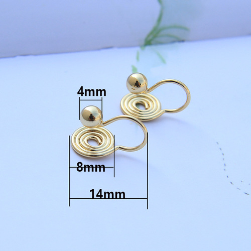 mosquito coil ear clip, retro fresh, simple and versatile ear clip, pain-relieving clip, DIY, no hook earring accessories, wholesale