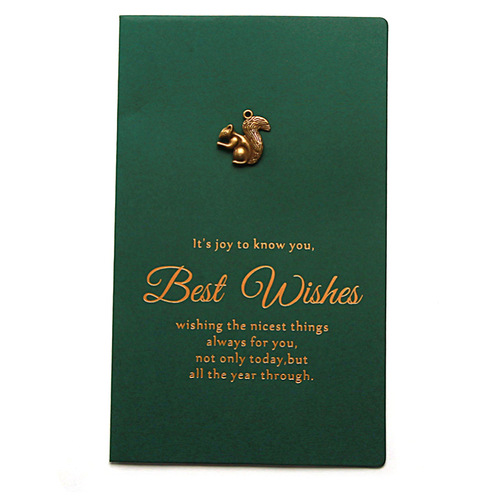 Cross-border DIY handmade retro metal folding hot stamping card Mother’s Day greeting card High-end Teacher’s Day greeting card