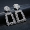 Metal retro fashionable earrings, European style, simple and elegant design