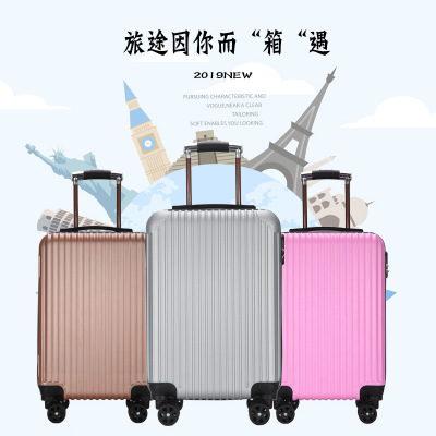 Manufactor Direct selling Universal wheel Draw bar box student suitcase ABS trunk 20 Lockbox logo