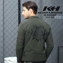 一件代发秋冬男士PU磨毛绒面皮衣机车外套男装时尚多刺绣潮牌夹克