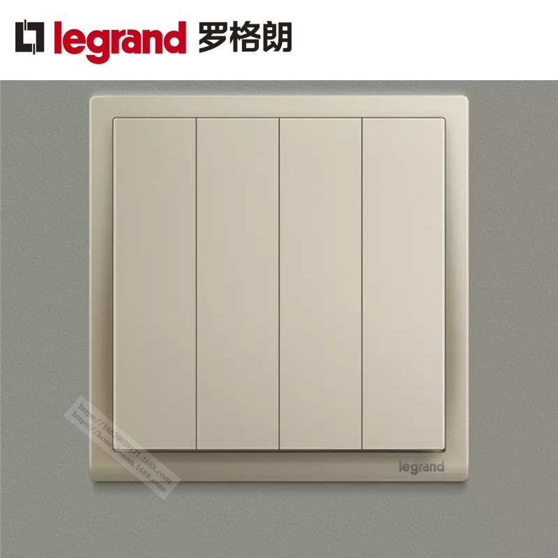 Legrand/罗格朗 朗淳 四位双控开关（米兰金）EQ34/2/3D-C2