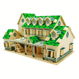 Деревянная головоломка, трехмерная хижина, вилла, игрушка для взрослых, 3D, домик своими руками