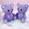 Cartoon purple cute jewelry for elementary school students for beloved, with little bears, Birthday gift