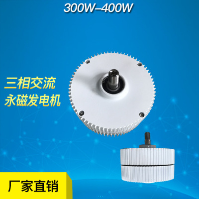 厂家直销300W400W12V24V三相交流稀土永磁发电机风力水力机械力|ru