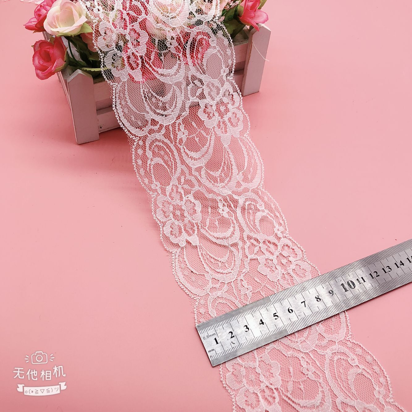 【现货销售】9cm无弹锦纶蕾丝花边 单边尼龙袖套服装辅料花边