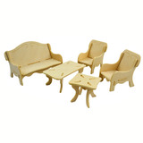 Деревянный трехмерный диван, деревянная головоломка, реалистичный конструктор, игрушка, 3D, «сделай сам», оптовые продажи