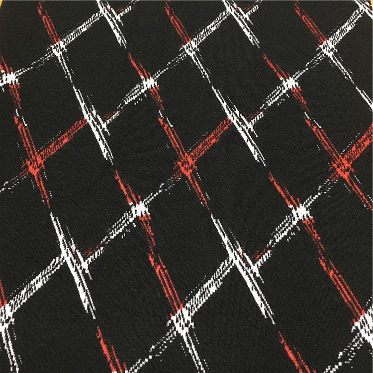 厂家供应针织三色菱形乱纹提花布 乱纹提花 新品面料