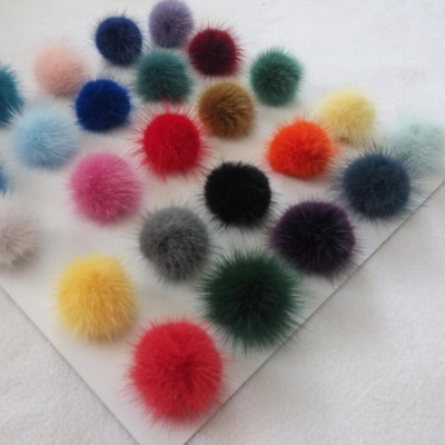水貂毛球3cm服装鞋帽辅料diy毛球发卡配饰水貂球颜色尺寸均可定|ms