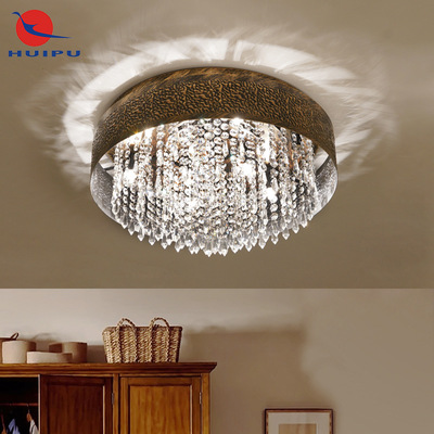 American country bedroom crystal Ceiling lamp Simplicity Crystal lamp Countryside Warm a living room Round Lights Cross border lamps and lanterns